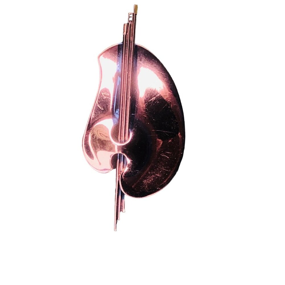 Vintage MCM Copper Artist Palette Brooch Pin